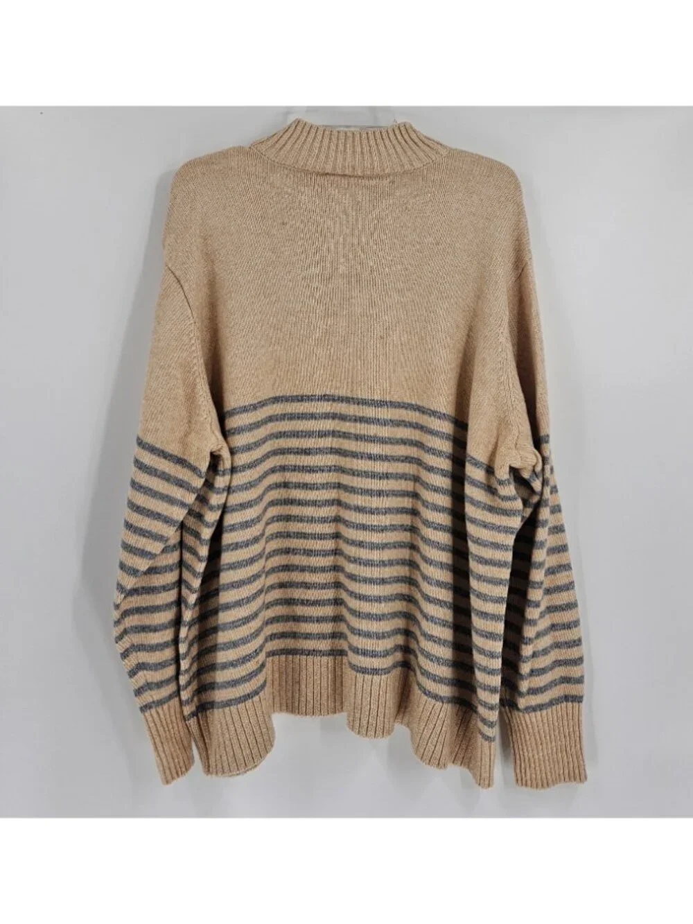 St. John's Bay 3X Striped Mock Neck Sweater Tunic - Picture 3 of 3